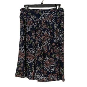 George Stretch Navy Floral Loose Fit Skirt